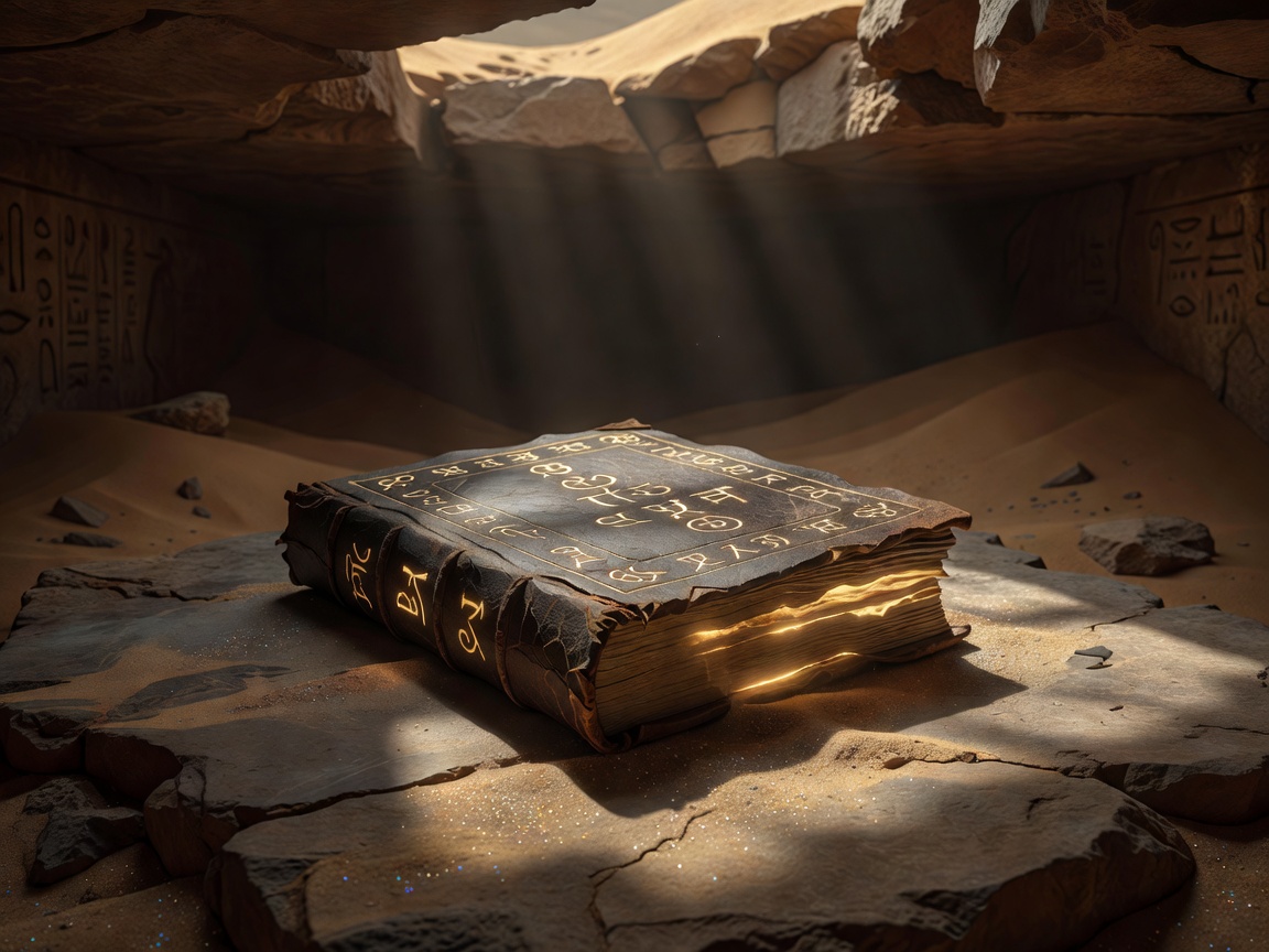 Ancient mysterious magic book of desert magic spells