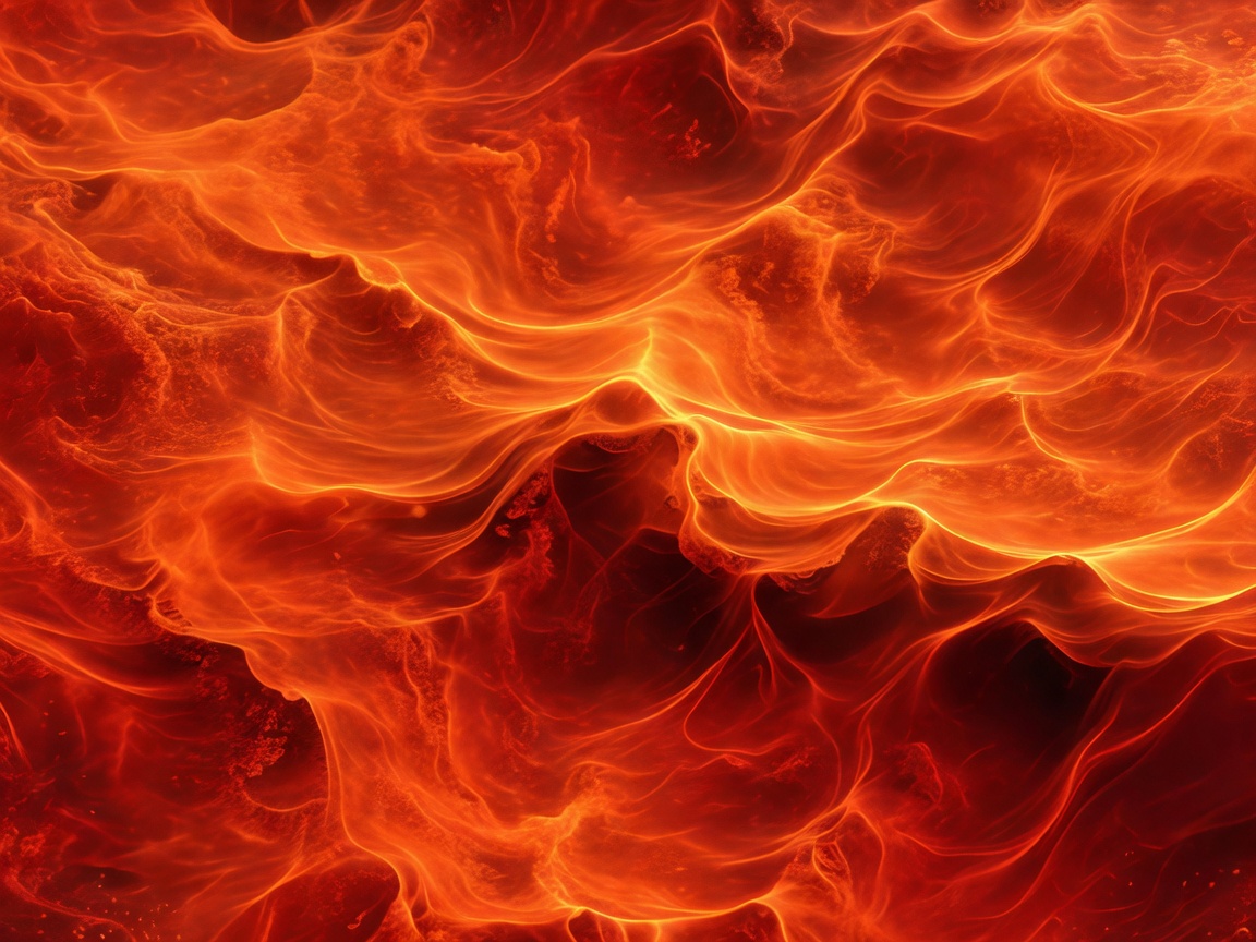 Brilliant abstract orange and red waves