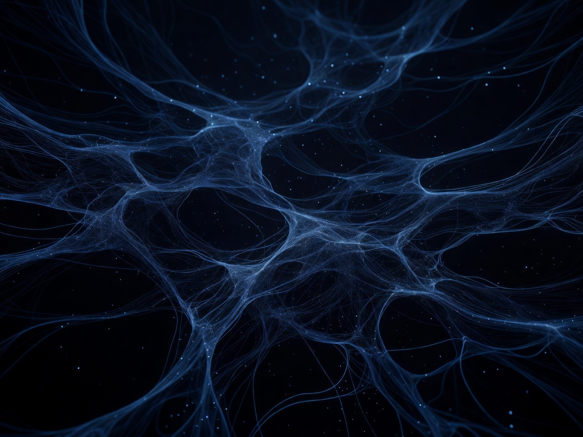 Deep dark blue cyber mesh lines